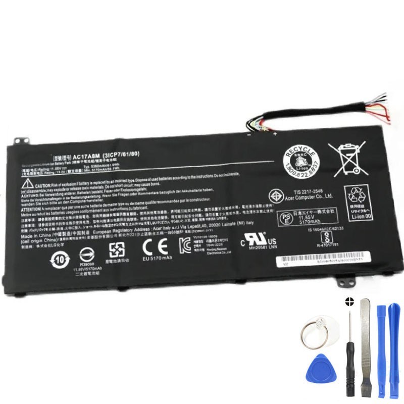 61.9Wh Acer AC17A8M Batterie