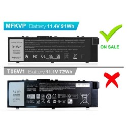 91Wh Dell MFKVP Batterie