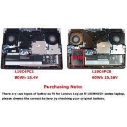 60Wh Lenovo L19C4PC0 Batterie